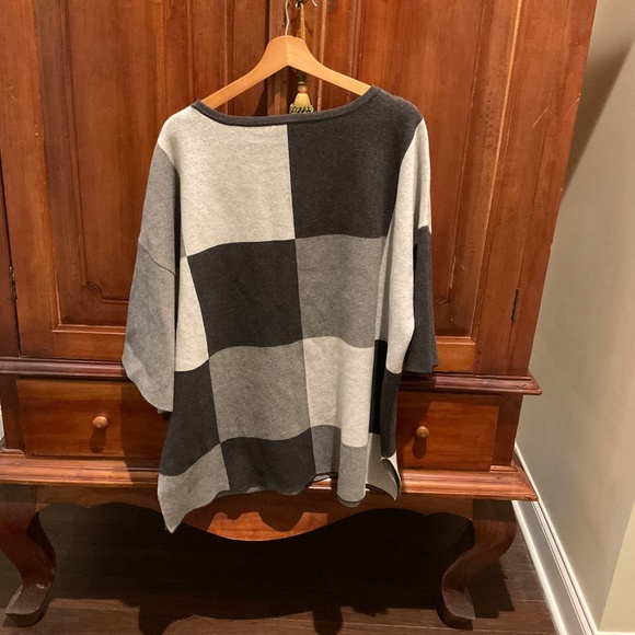 Jones New York Women’s Cotton/ Cashmere Top Sweater, Light Heather Grey, 3X - Picture 2 of 6